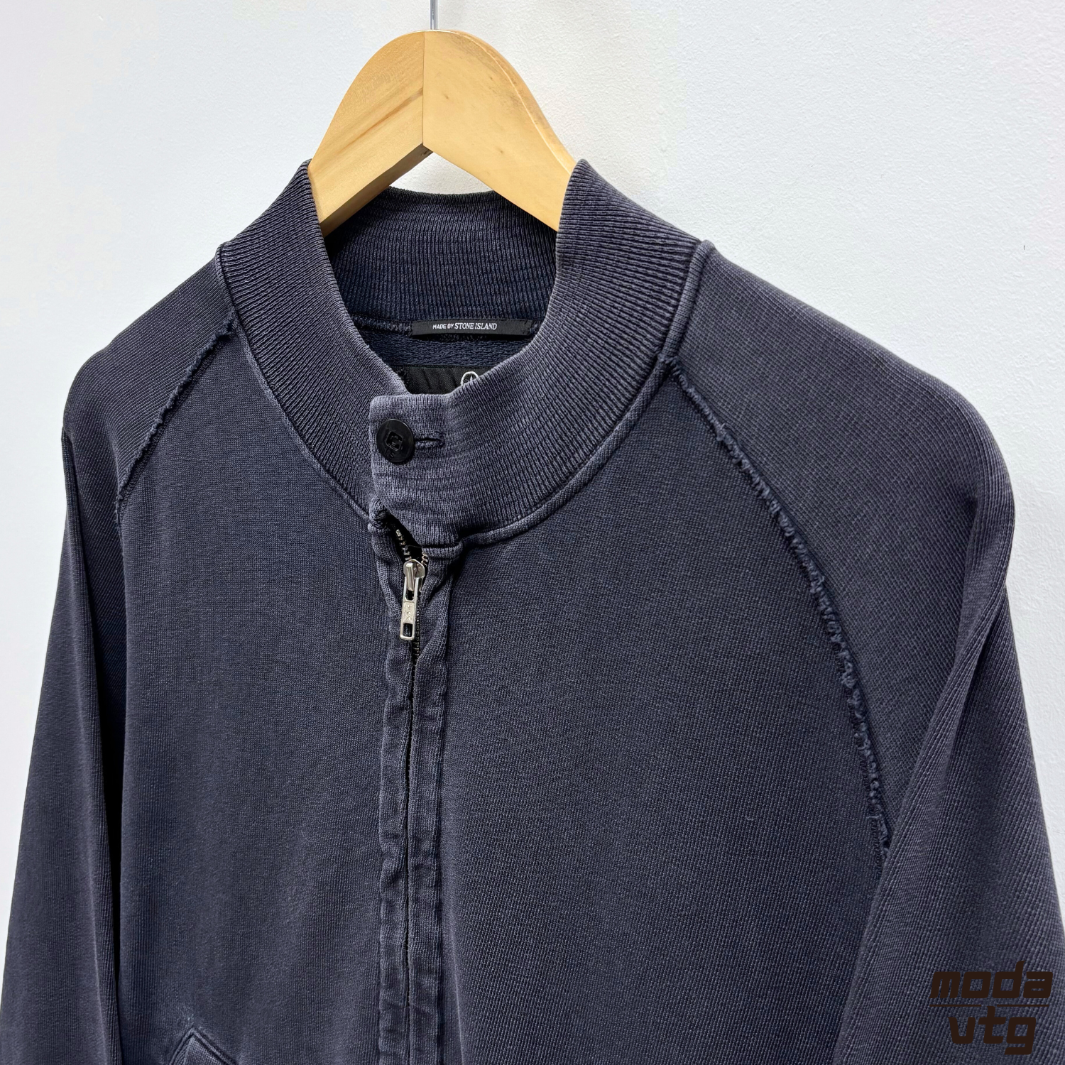 Vintage Y2K Stone Island Denims Sweatshirt Navy XL Full Zip Embroidered