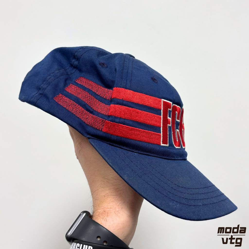 Vintage 90s Bayern Munich Adidas Navy Cap Embroidered Retro