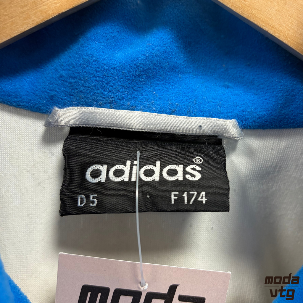 Vintage 90s Adidas Tracksuit Jacket Blue Large Retro Unisex Festival