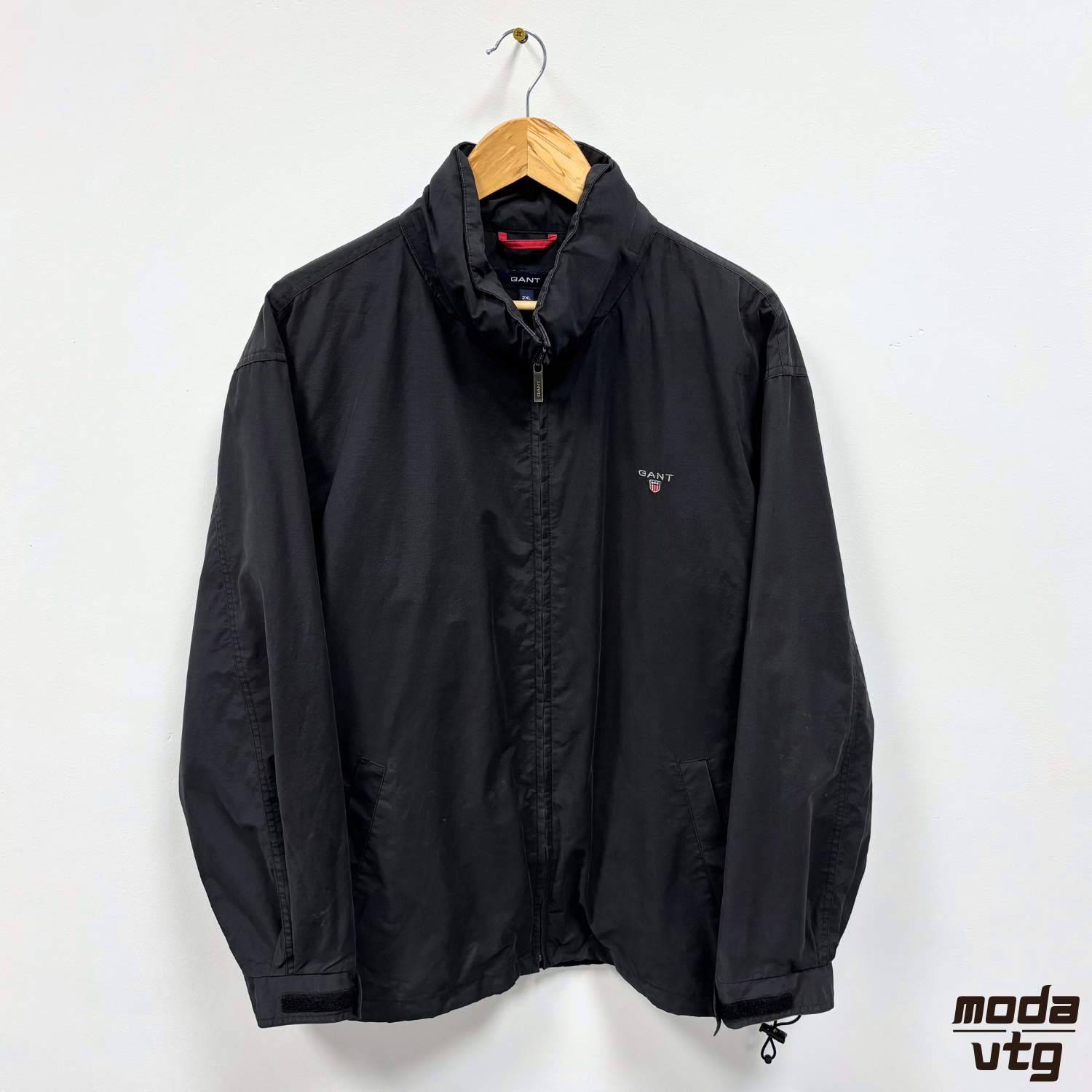 Vintage Y2K GANT Raincoat Black XL
