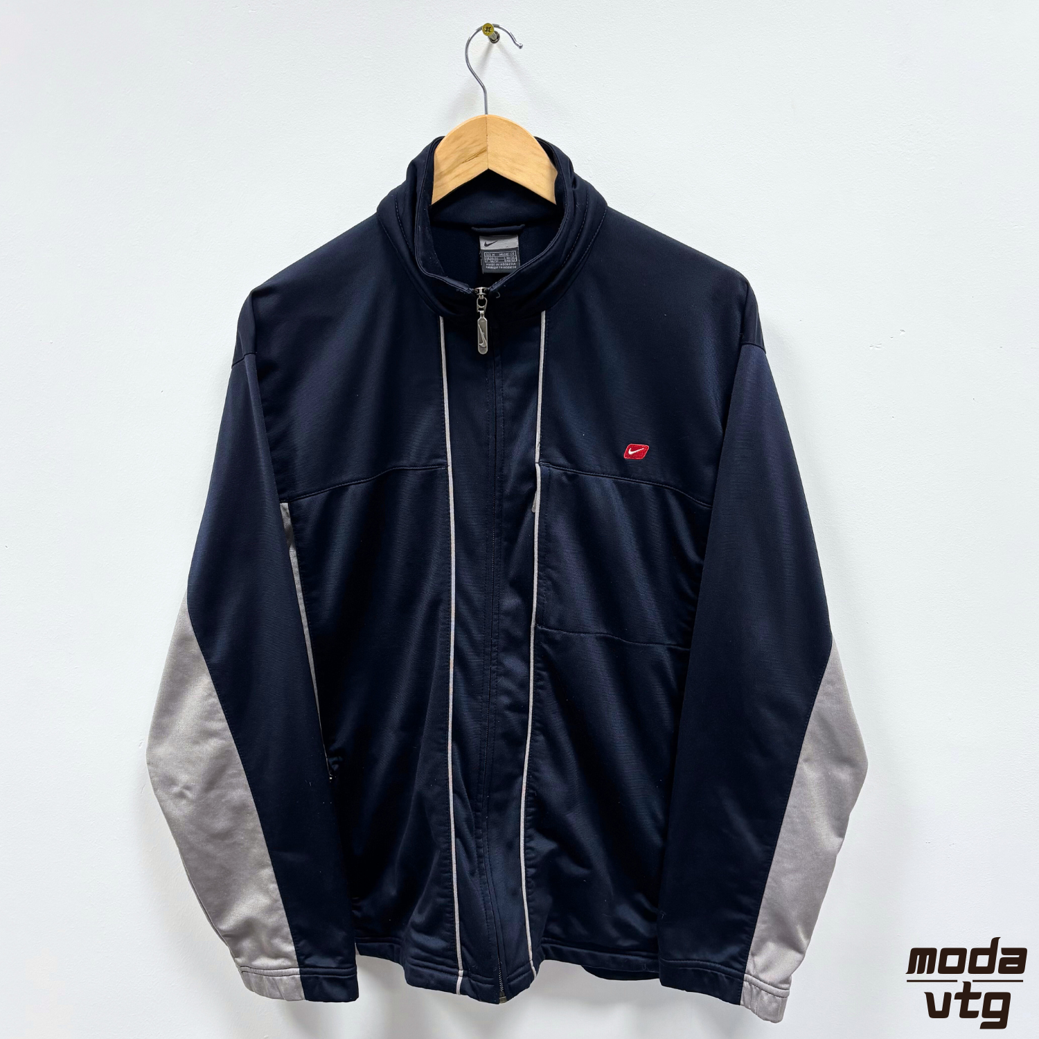 Vintage Y2K Nike Track Jacket Navy Large Retro