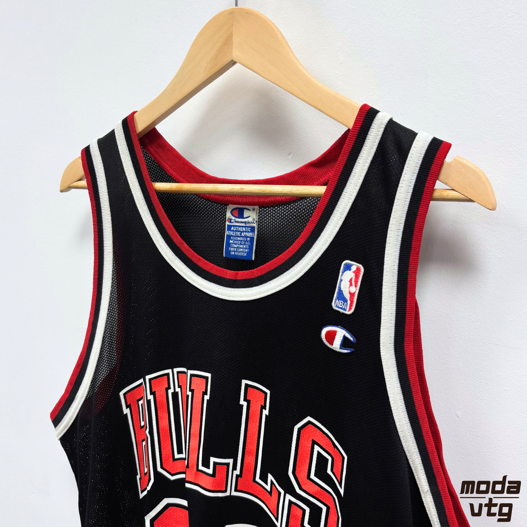 Vintage 90s Chicago Bulls Home Jersey Large Black Jordan 23 Champion