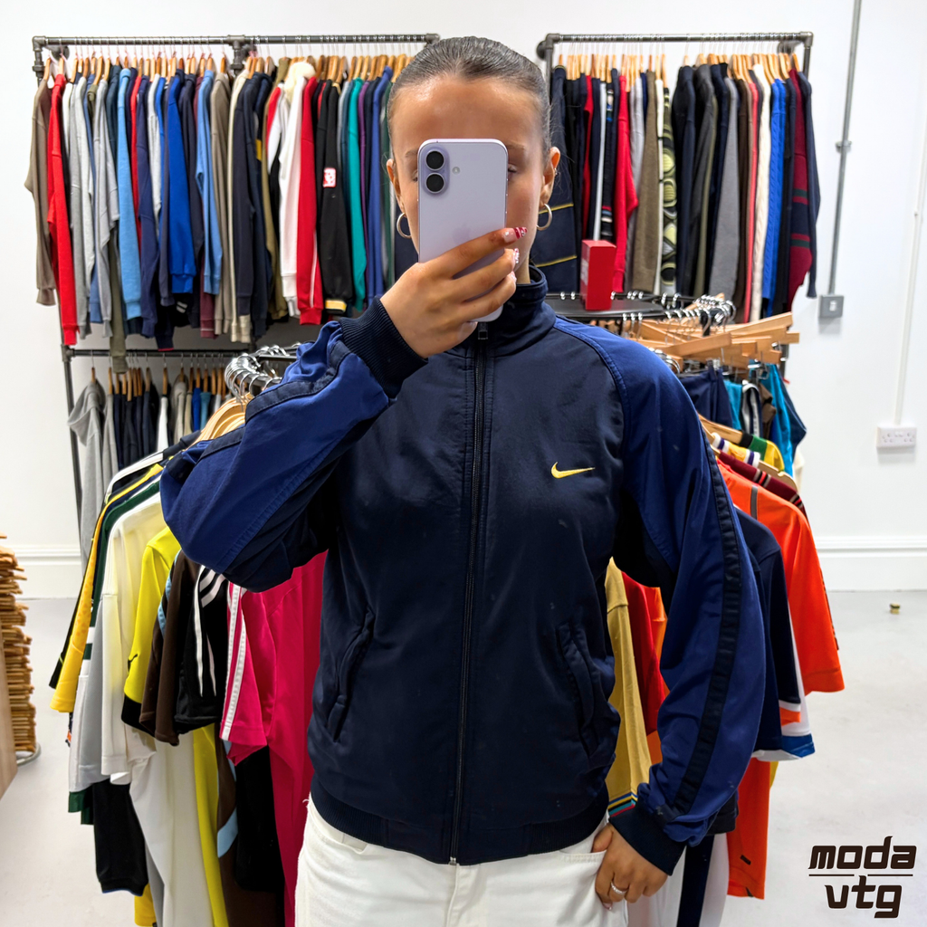 Vintage 90s Nike Track Jacket Navy XS Unisex Retro