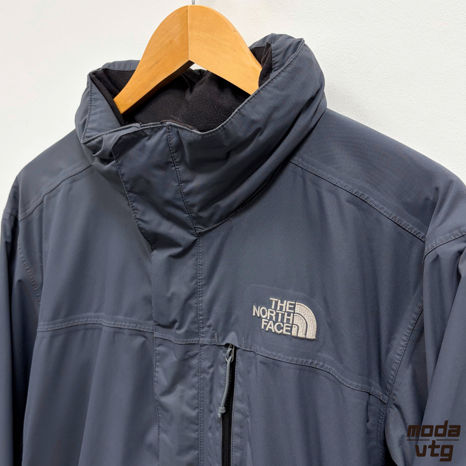 Vintage Y2K The North Face Raincoat Grey Large Hyvent Gorpcore Walking Winter