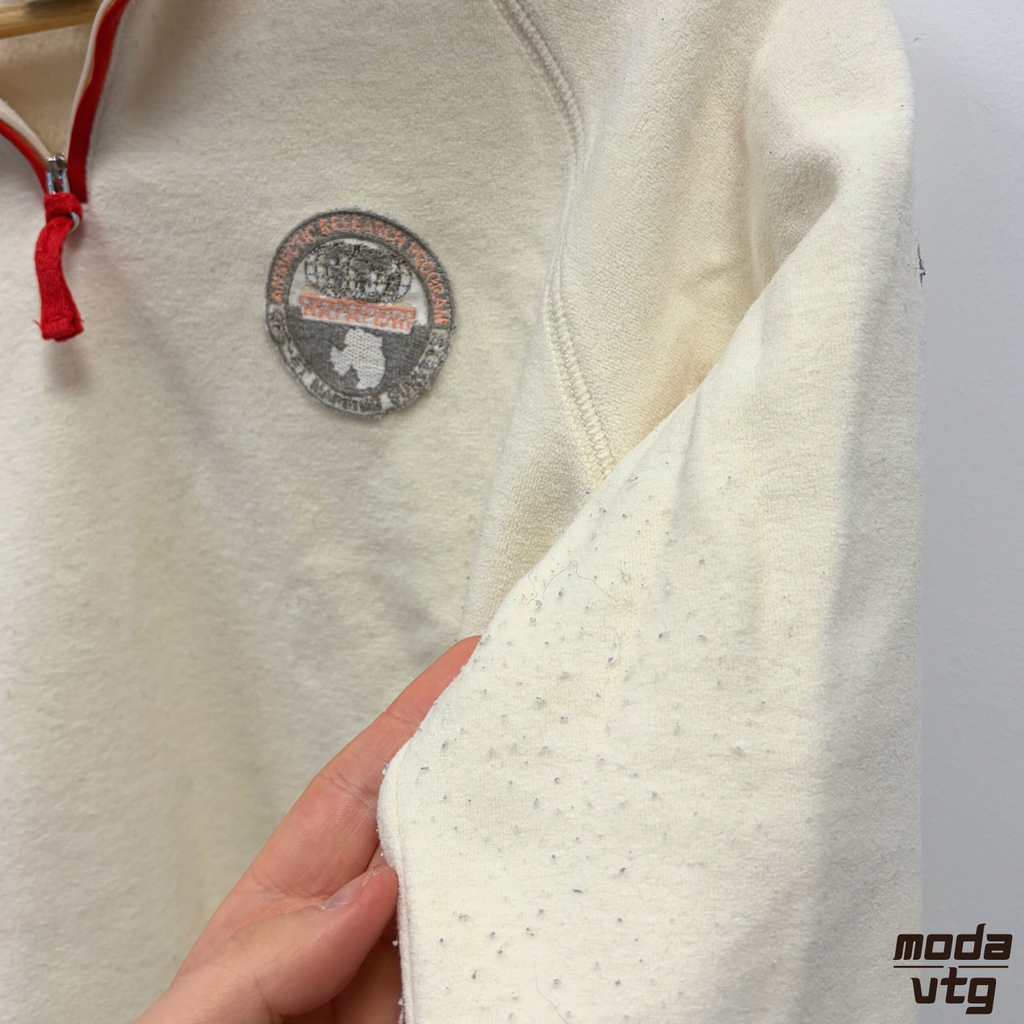 Vintage Y2K Napapijri Fleece Beige Women’s Small Winter Retro