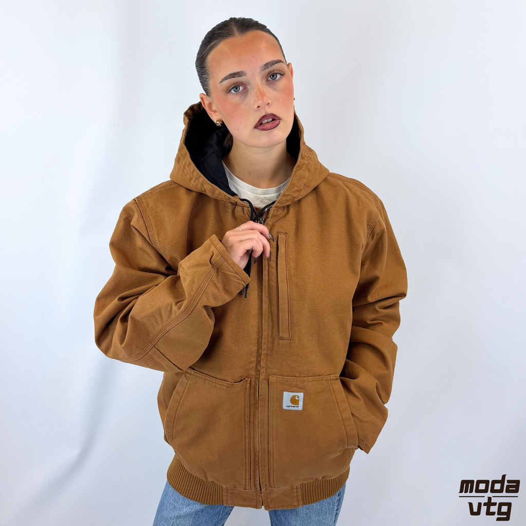 Y2K Carhartt Active Jacket Brown Medium Workwear