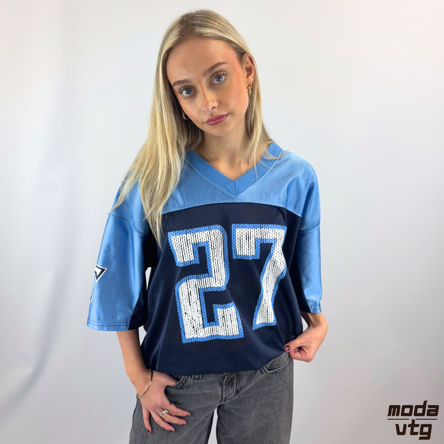 Vintage Y2K Adidas Tennessee Titans Jersey Blue Large #27 Eddie George NFL