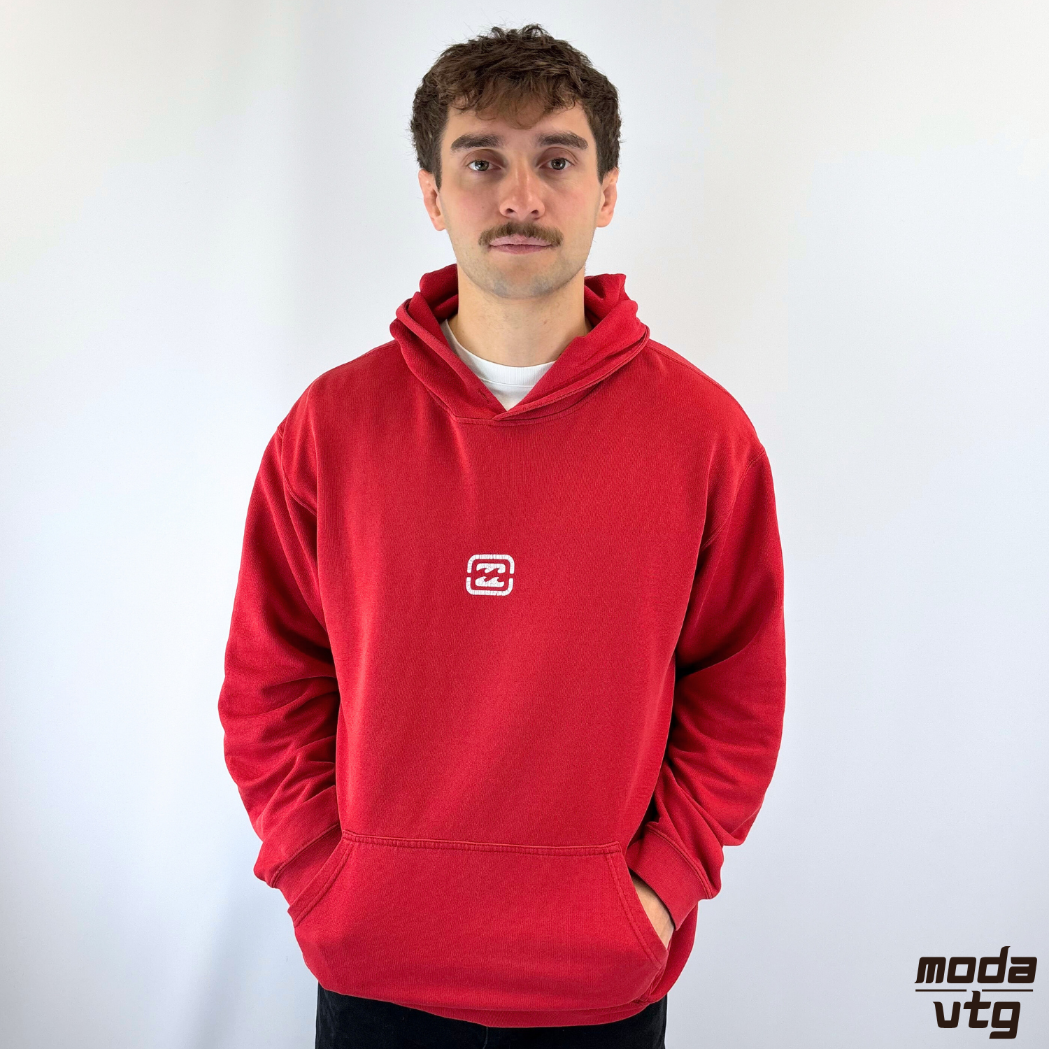 Vintage Y2K Billabong Hoodie Red XL