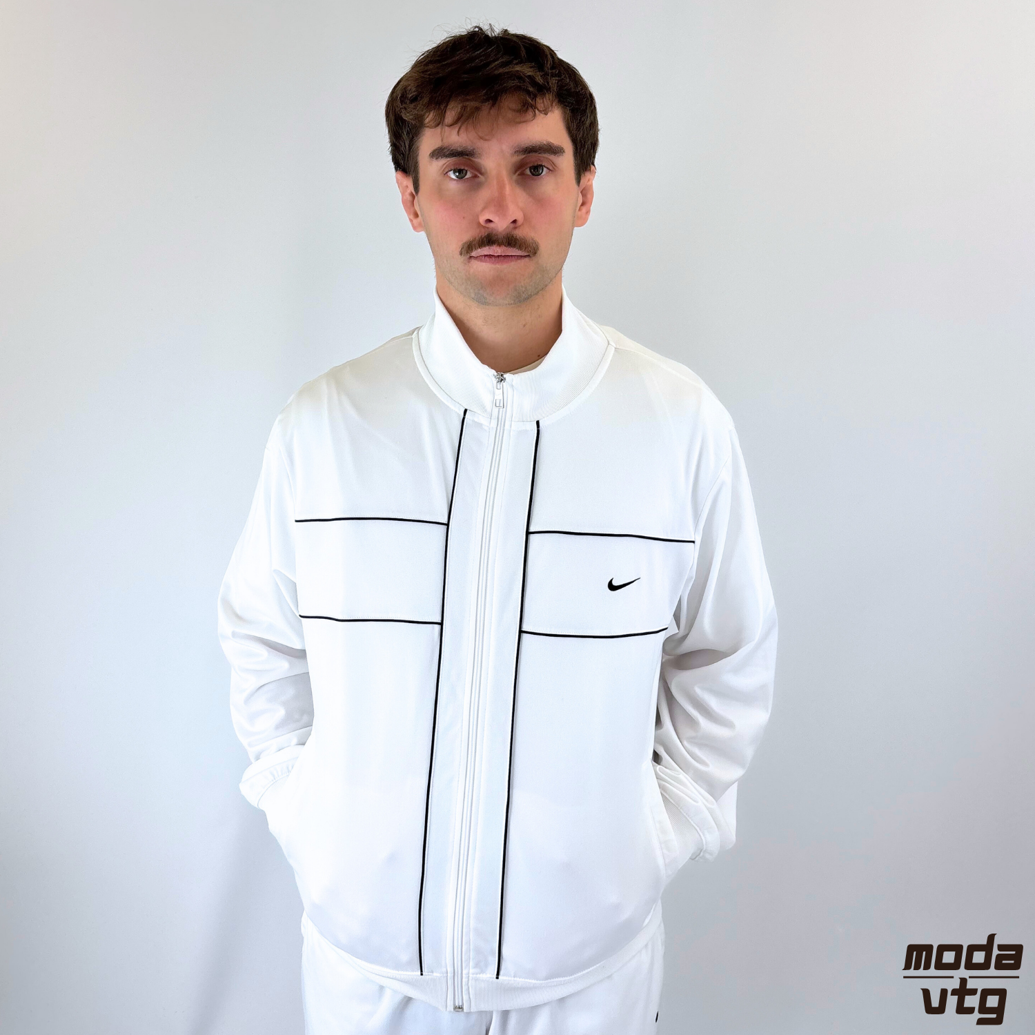 Vintage Y2K Nike Tracksuit Set White XL Retro