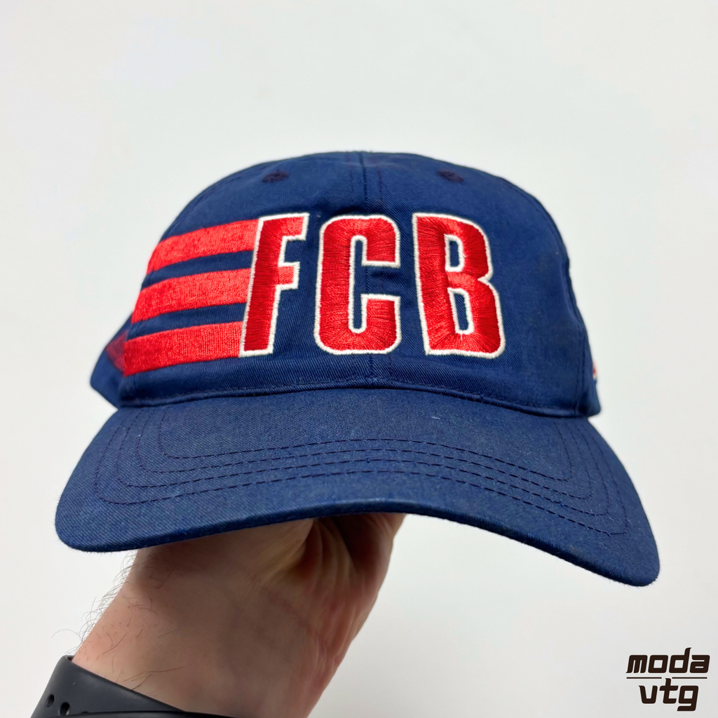 Vintage 90s Bayern Munich Adidas Navy Cap Embroidered Retro