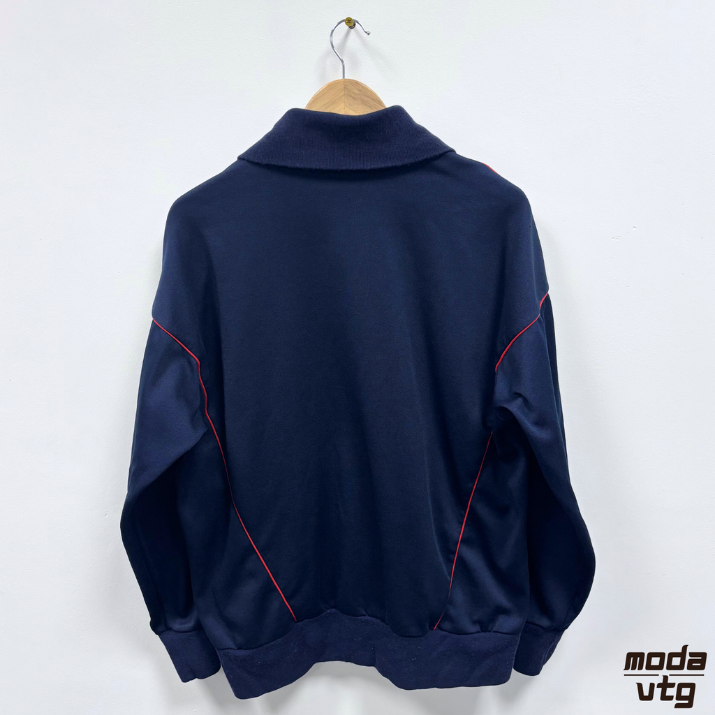 Vintage 80s Adidas Track Jacket Navy Large Made In Yugoslavia