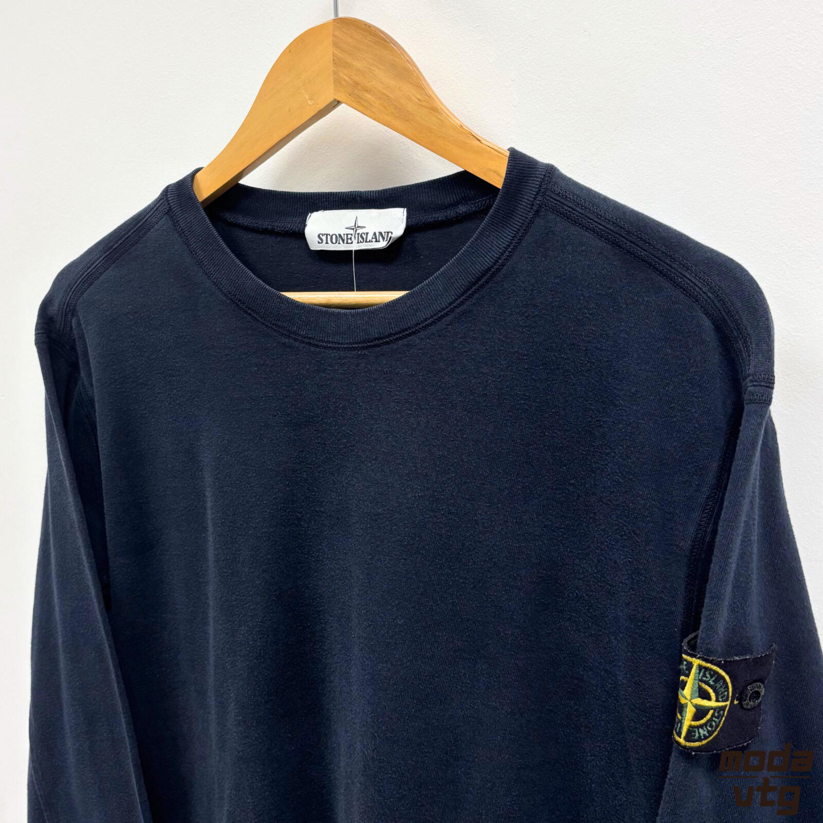 Vintage Y2K Stone Island Sweatshirt Navy Small