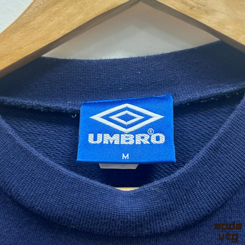 Vintage 1999 Manchester United Sweatshirt Navy Small Treble Winners Retro Umbro