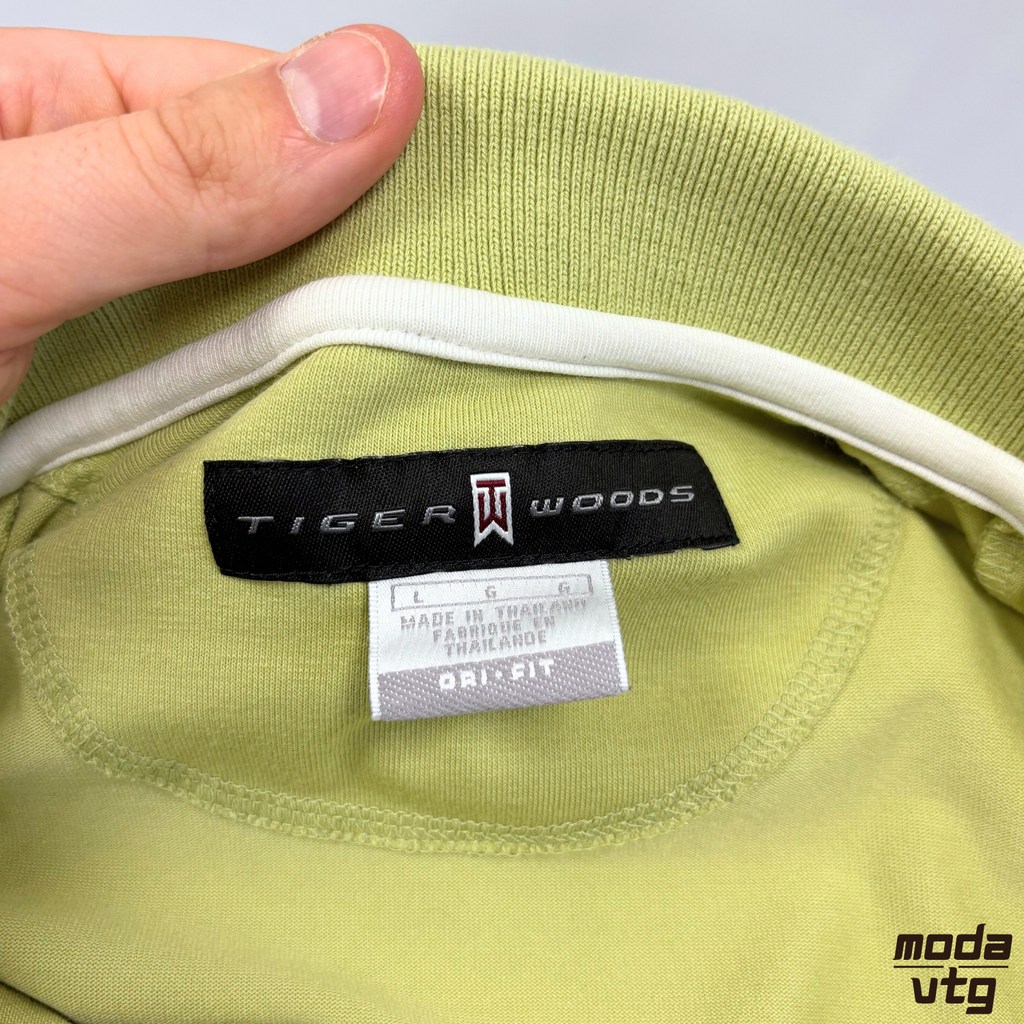 Vintage Y2K Nike Golf Tiger Woods Polo Green XL