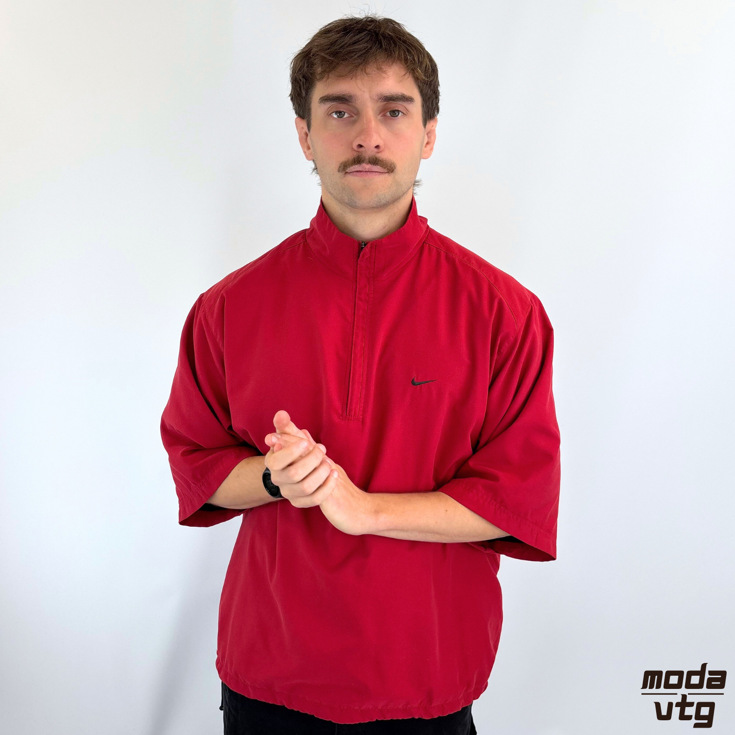 Vintage Y2K Nike Golf Pullover Red XL Short Sleeve Quarter Zip