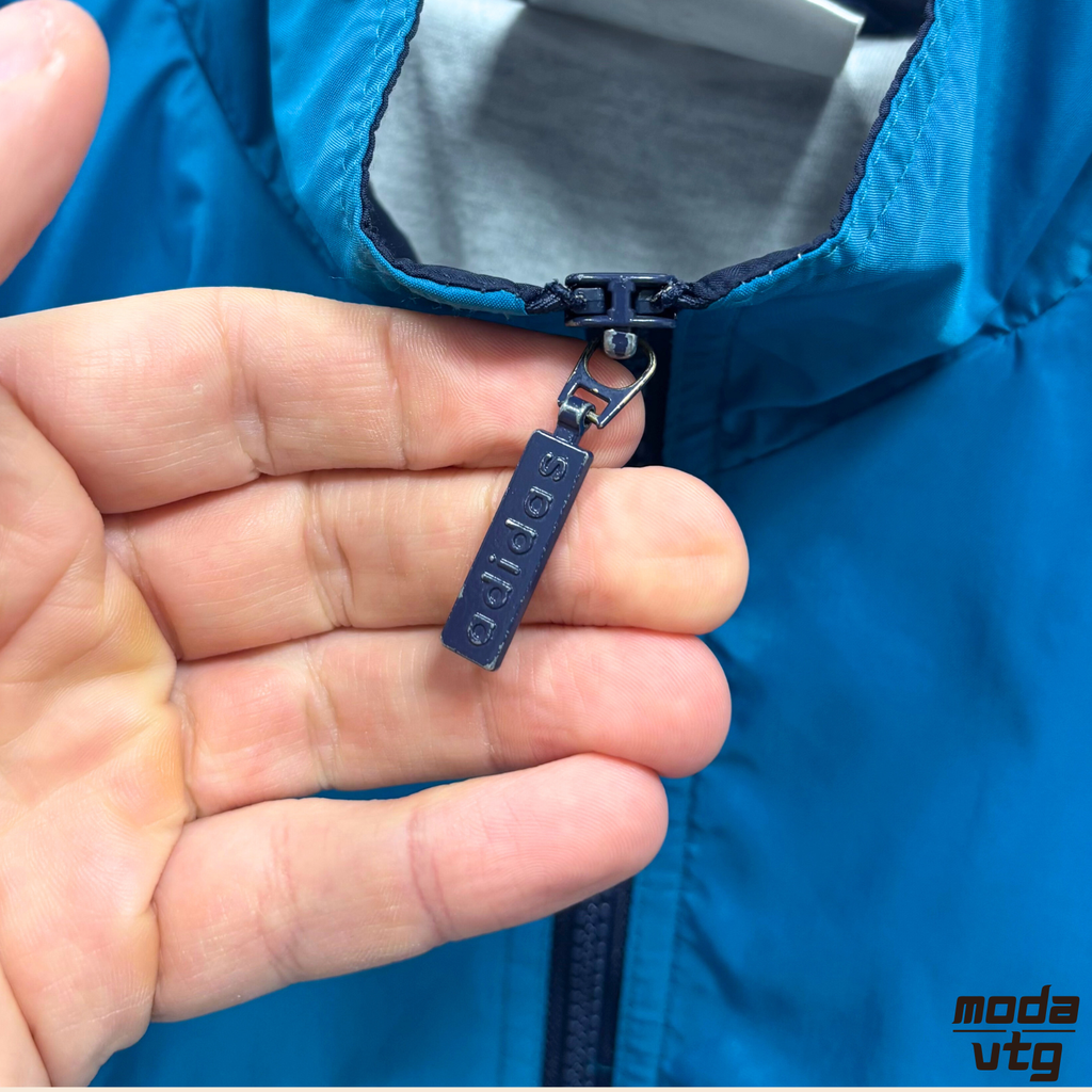 Vintage 90s Adidas Track Jacket Navy Medium Retro Festival