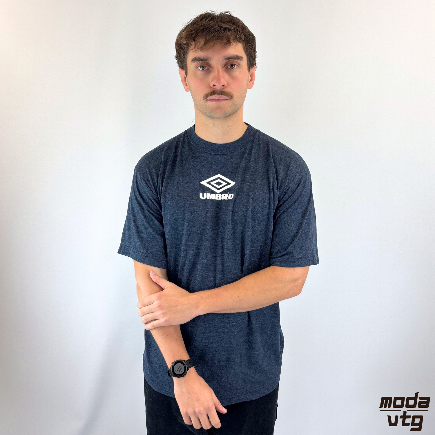 Vintage 90s Umbro T-Shirt Navy XL Holiday Summer