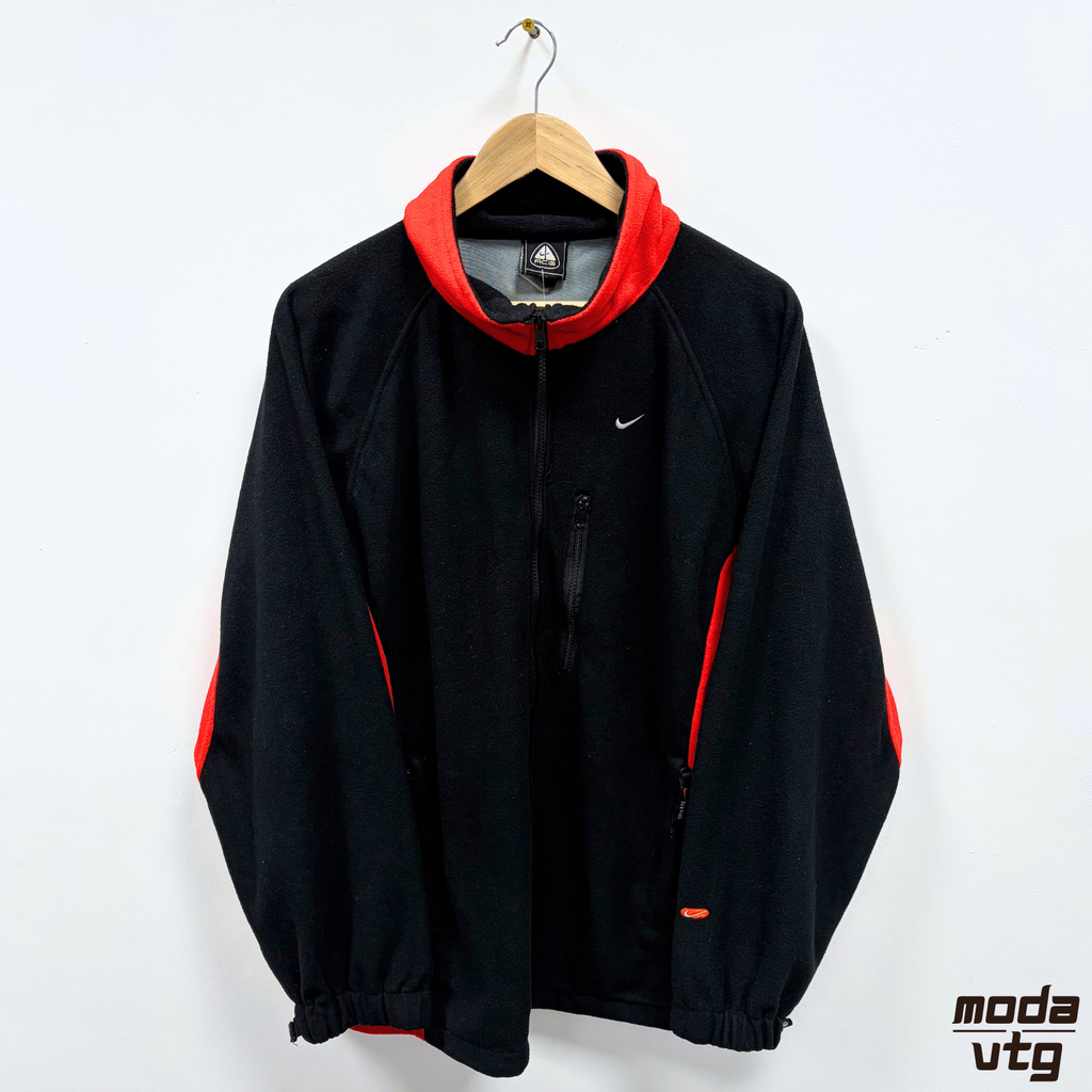 Vintage Y2K Nike ACG Fleece Black XL Full Zip Winter Walking