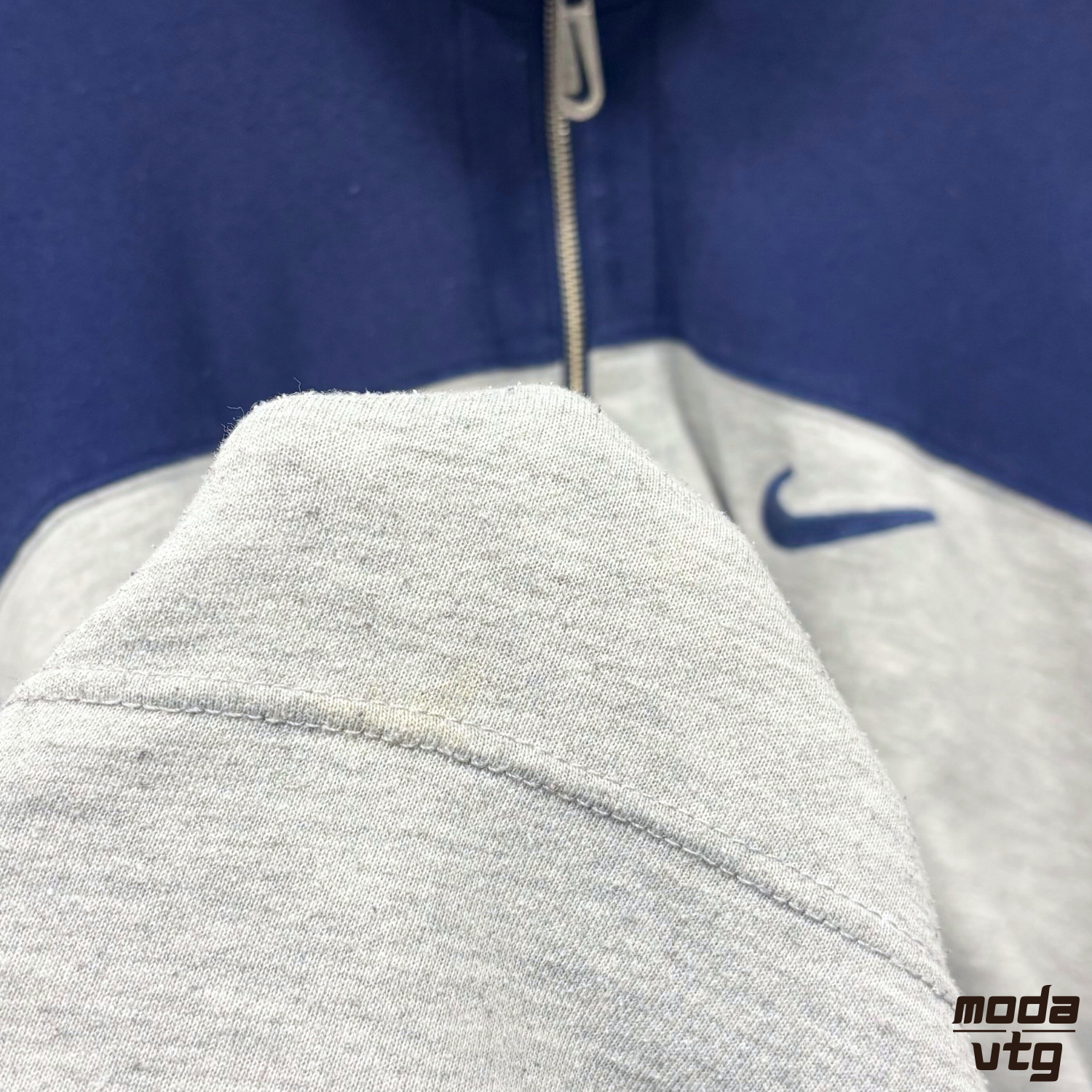 Vintage 90s Nike Sweatshirt Grey XL Quarter Zip Retro